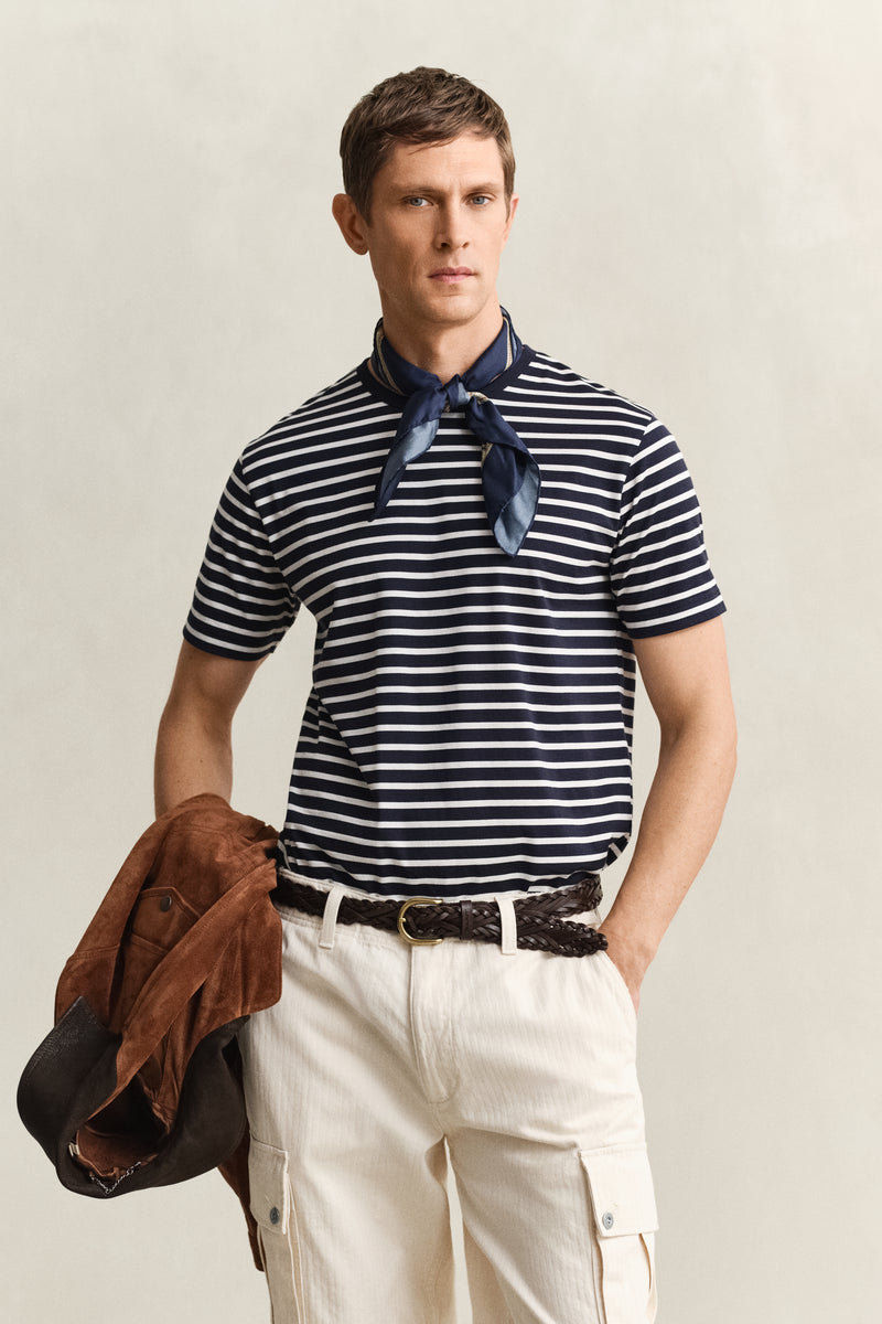 Pima Cotton Striped T-Shirt
