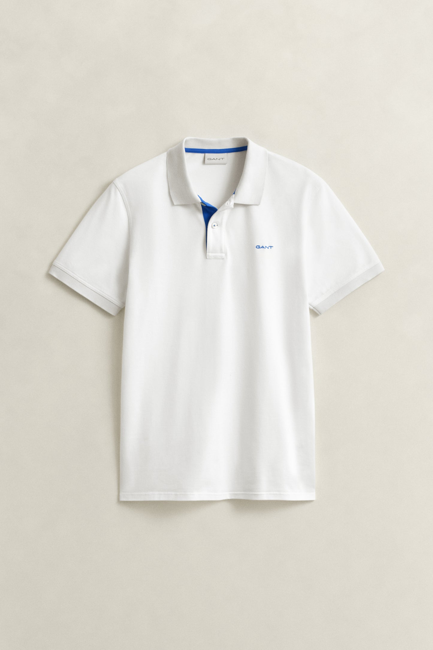EGGSHELL, Contrast Polo Shirt, FRONT-VIEW BY GANT AU.