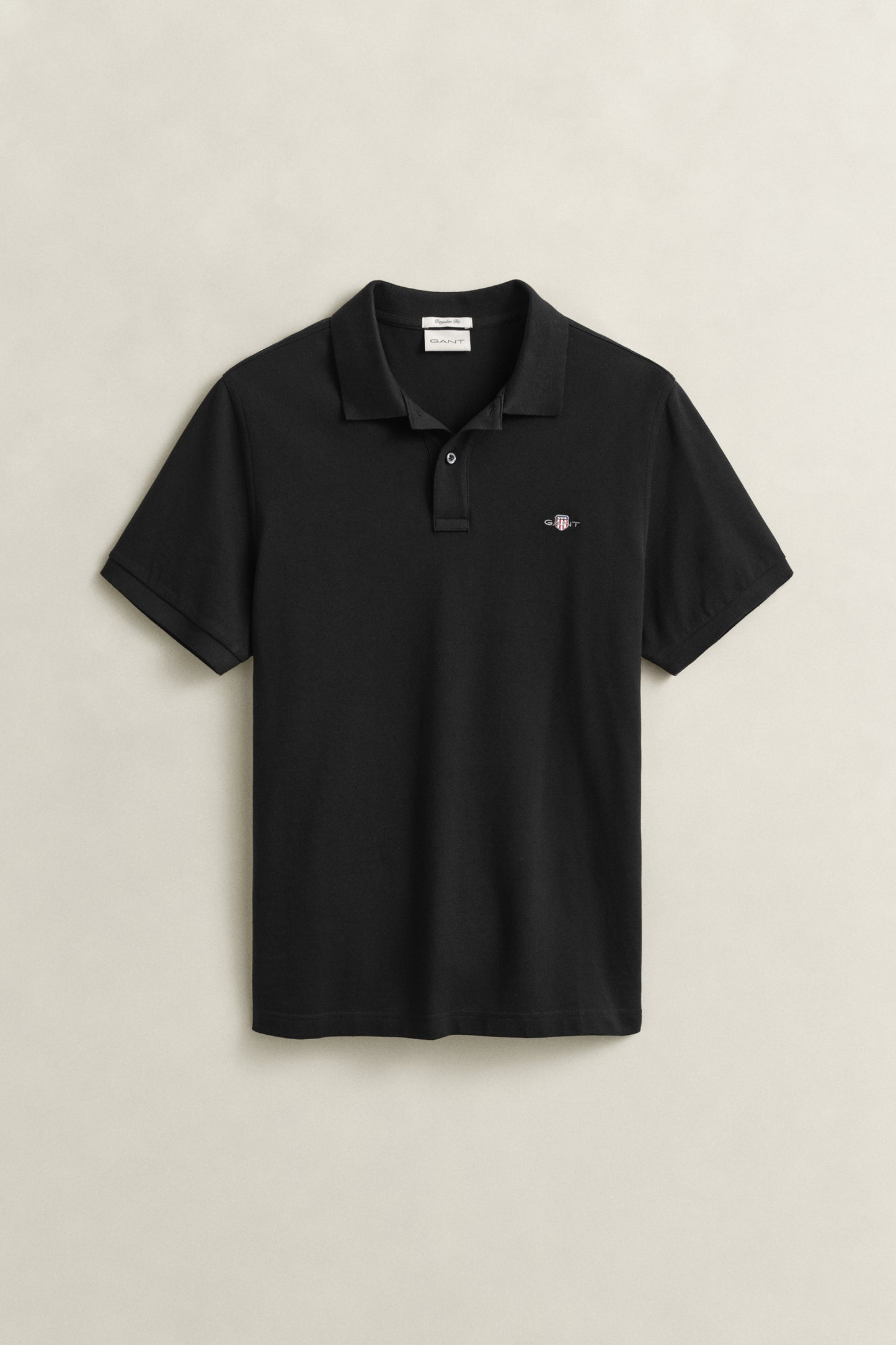 BLACK, Classic Regular Polo Shirt, FRONT-VIEW BY GANT AU.