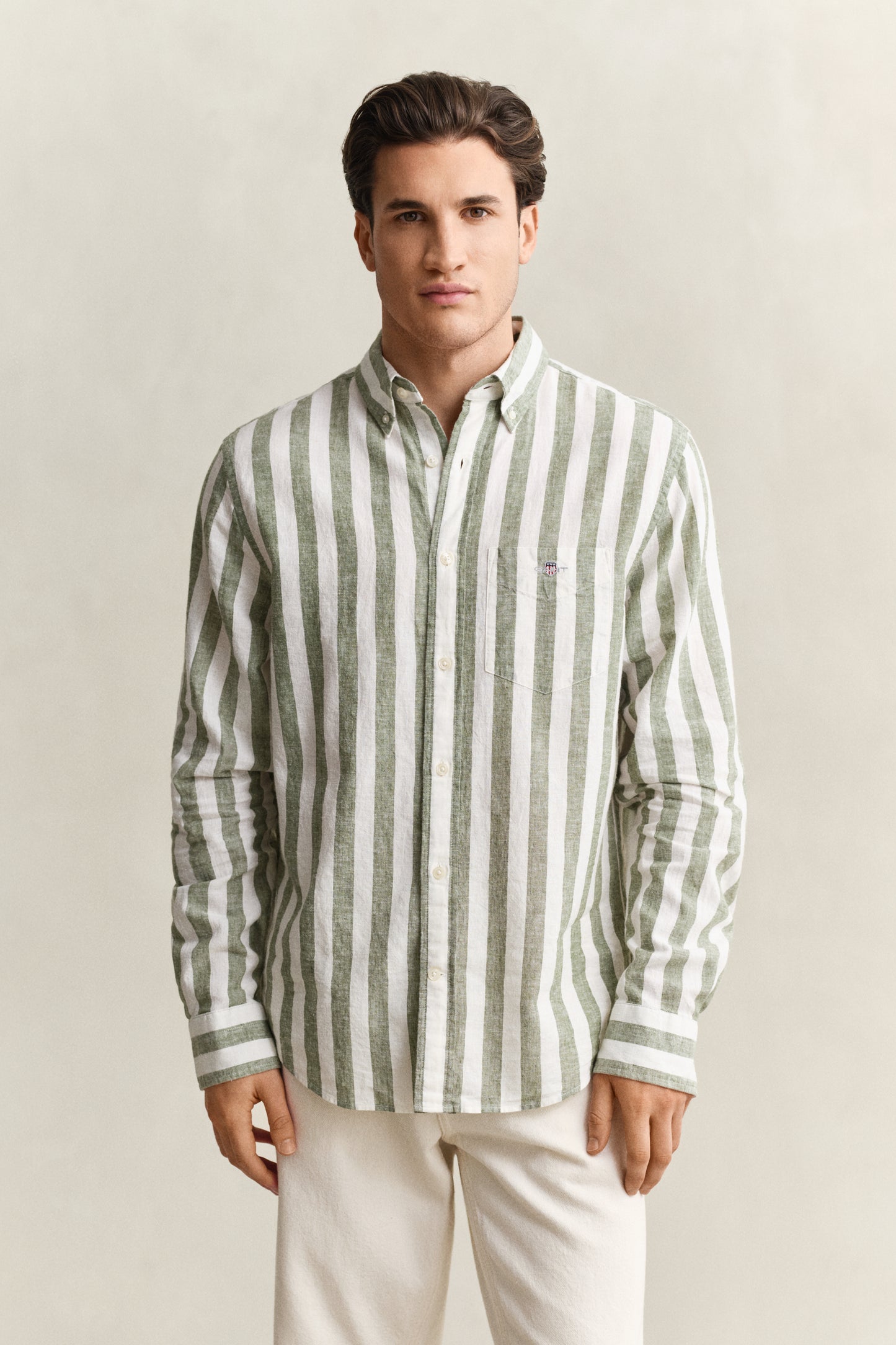 Striped Linen Blend Shirt