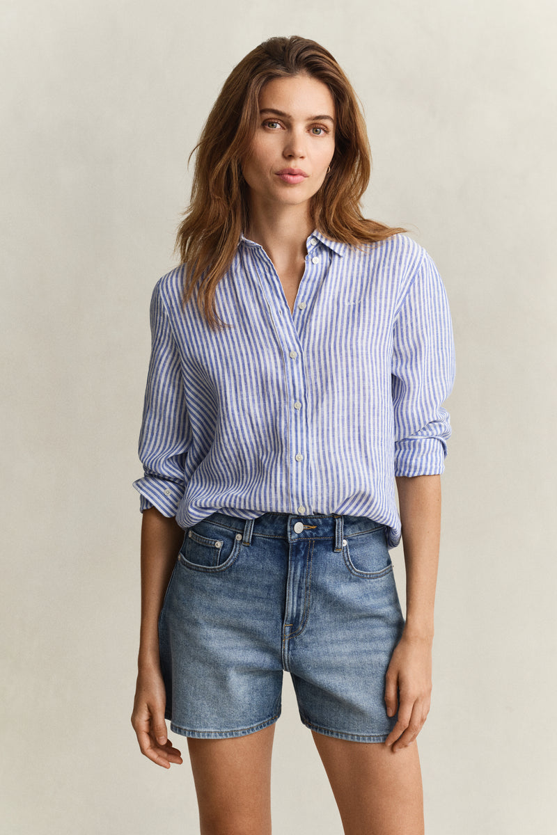 Regular Fit Striped Linen Shirt