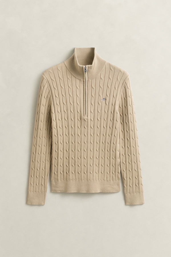 Cable Knit Half-Zip Sweater
