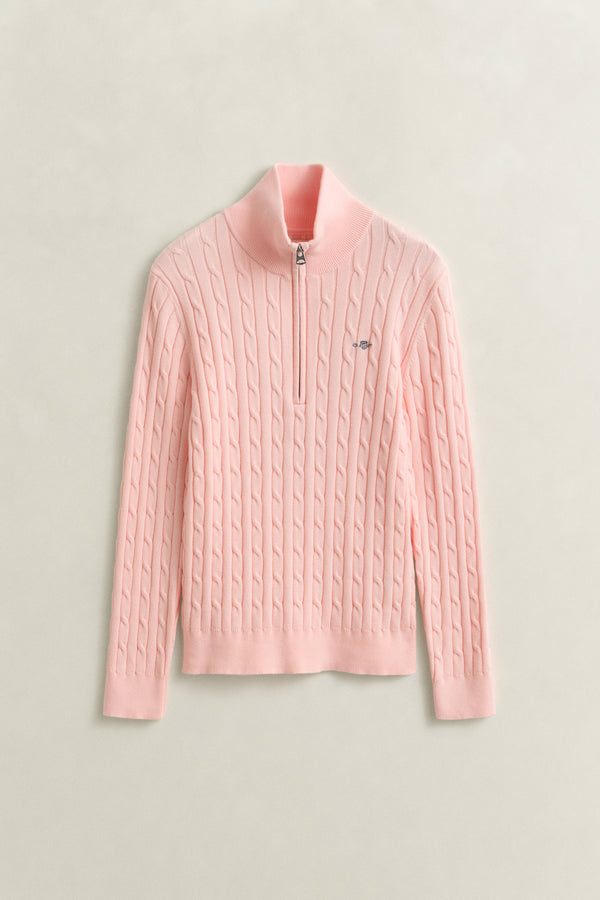 Cable Knit Half-Zip Sweater