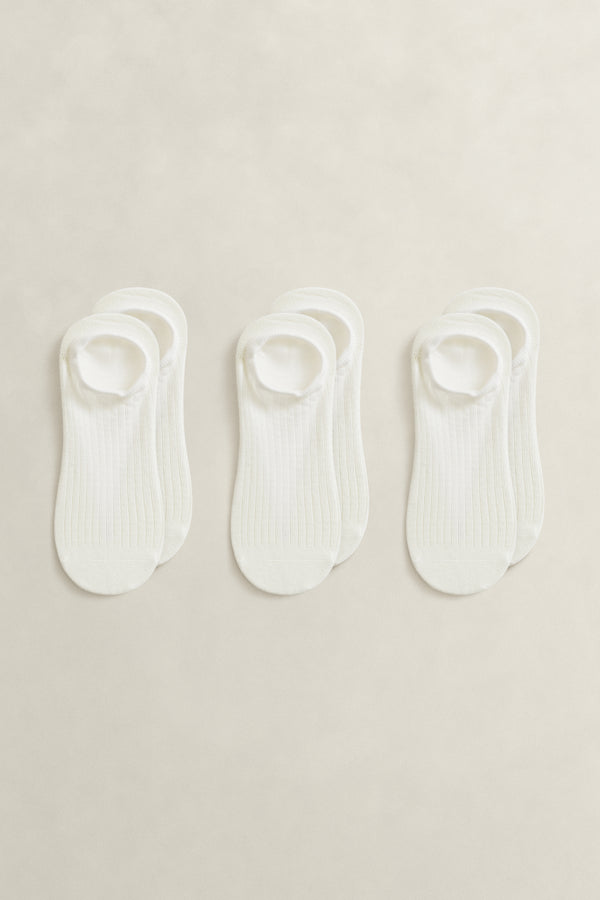 3-Pack Ribbed Low-Cut Socks