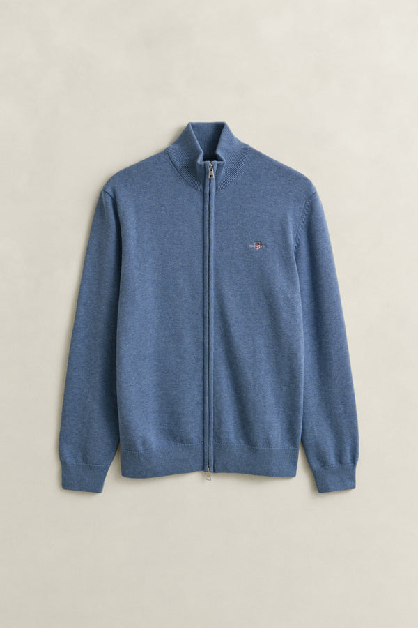 Casual Cotton Zip Cardigan