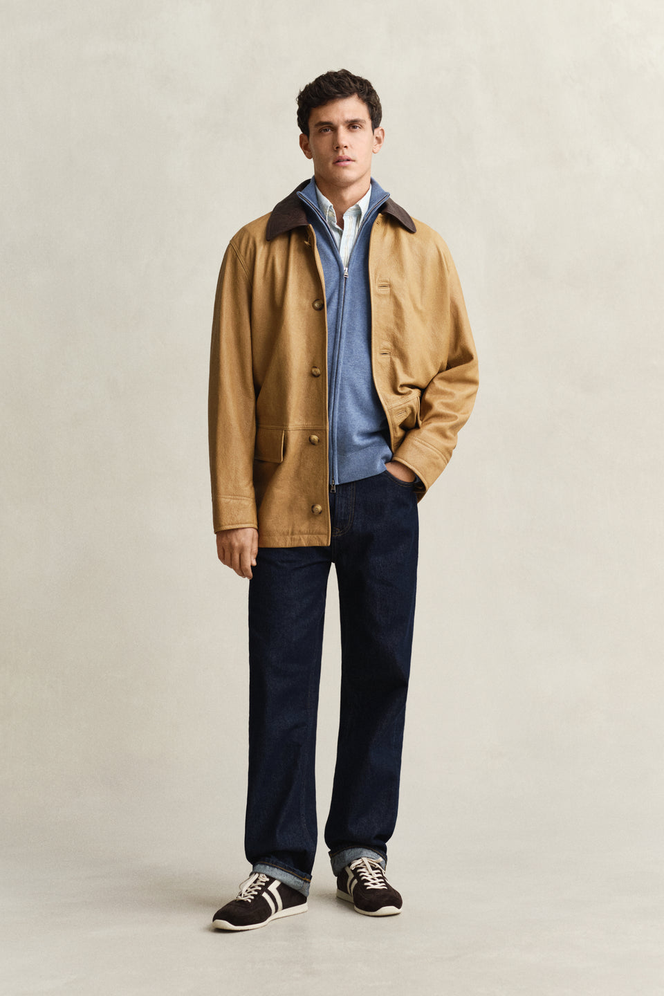 Casual Cotton Zip Cardigan