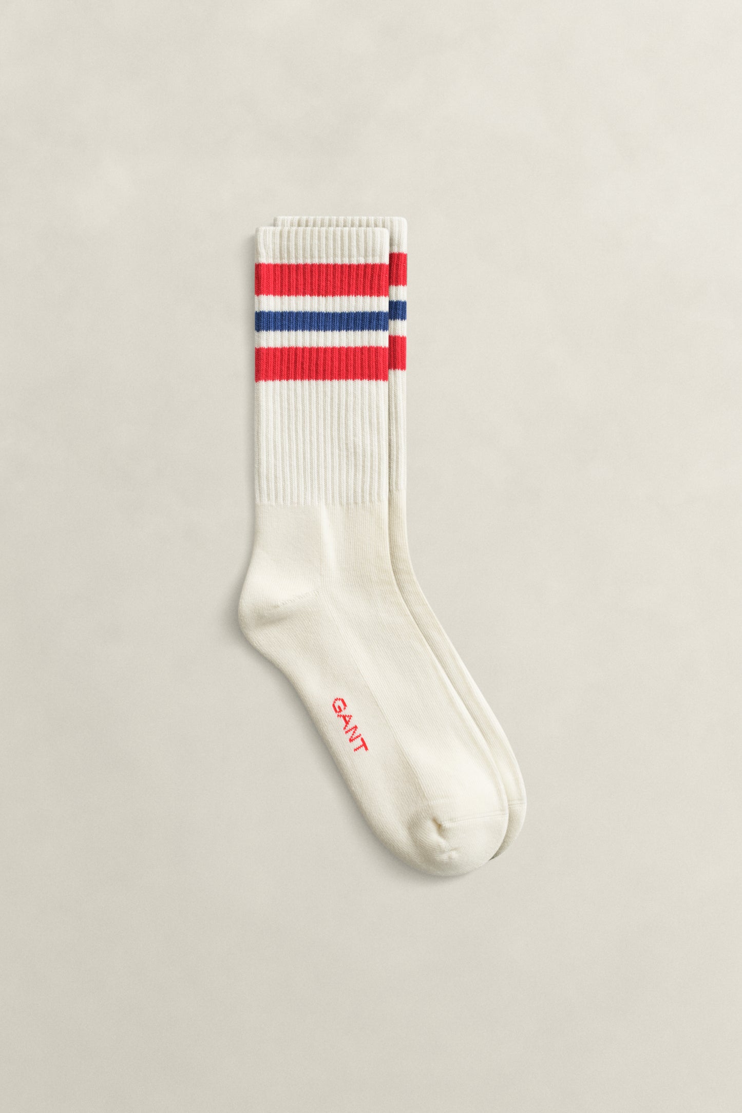 ROSE RED, STRIPE SPORT SOCKS BY GANT AU.
