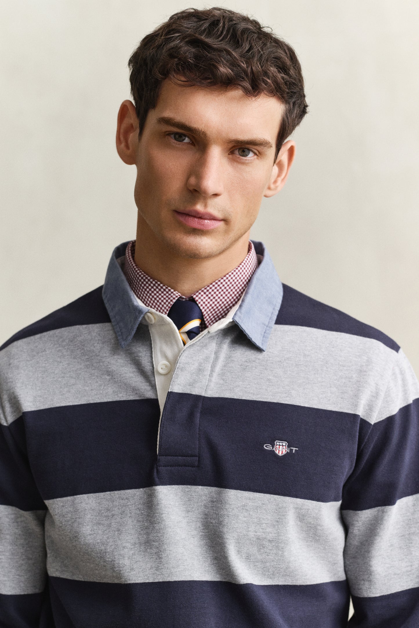 GREY MELANGE, Classic Heavy Rugger, CLOSE-UP BY GANT AU.
