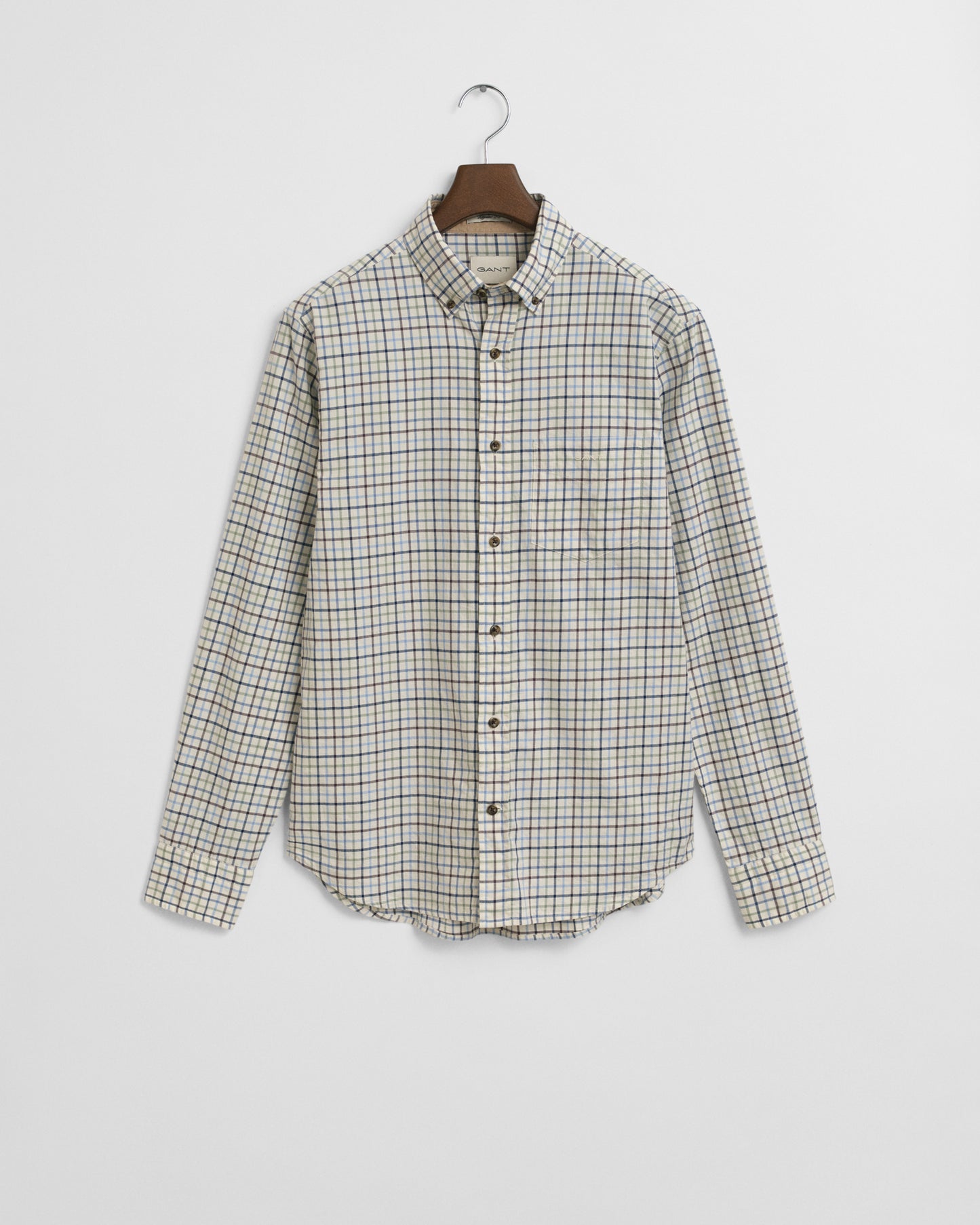 Regular Fit Tattersall Checked Twill Shirt