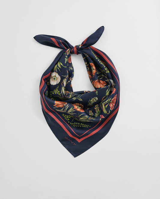 Floral Print Silk Scarf