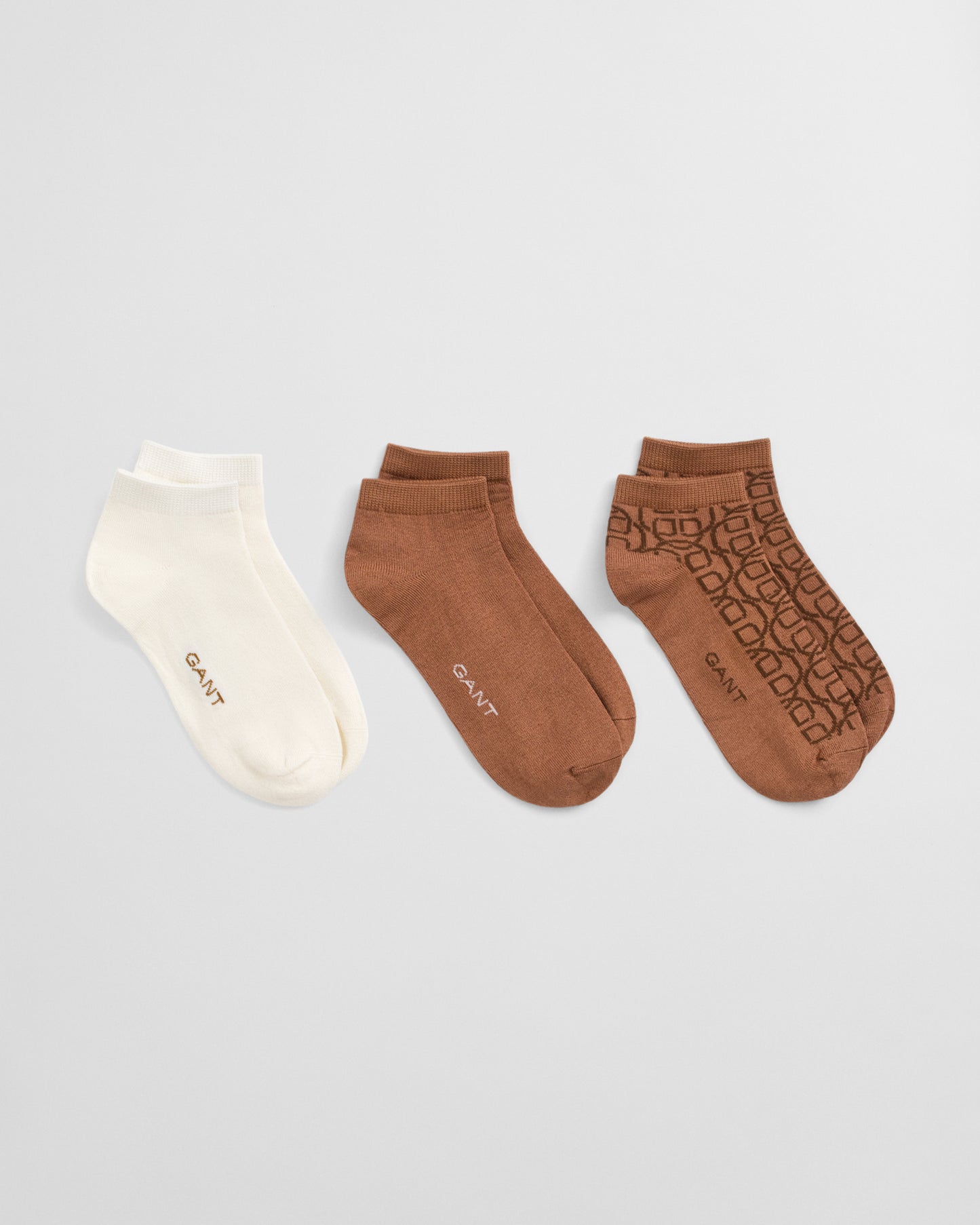 3-Pack Monogram Ankle Socks