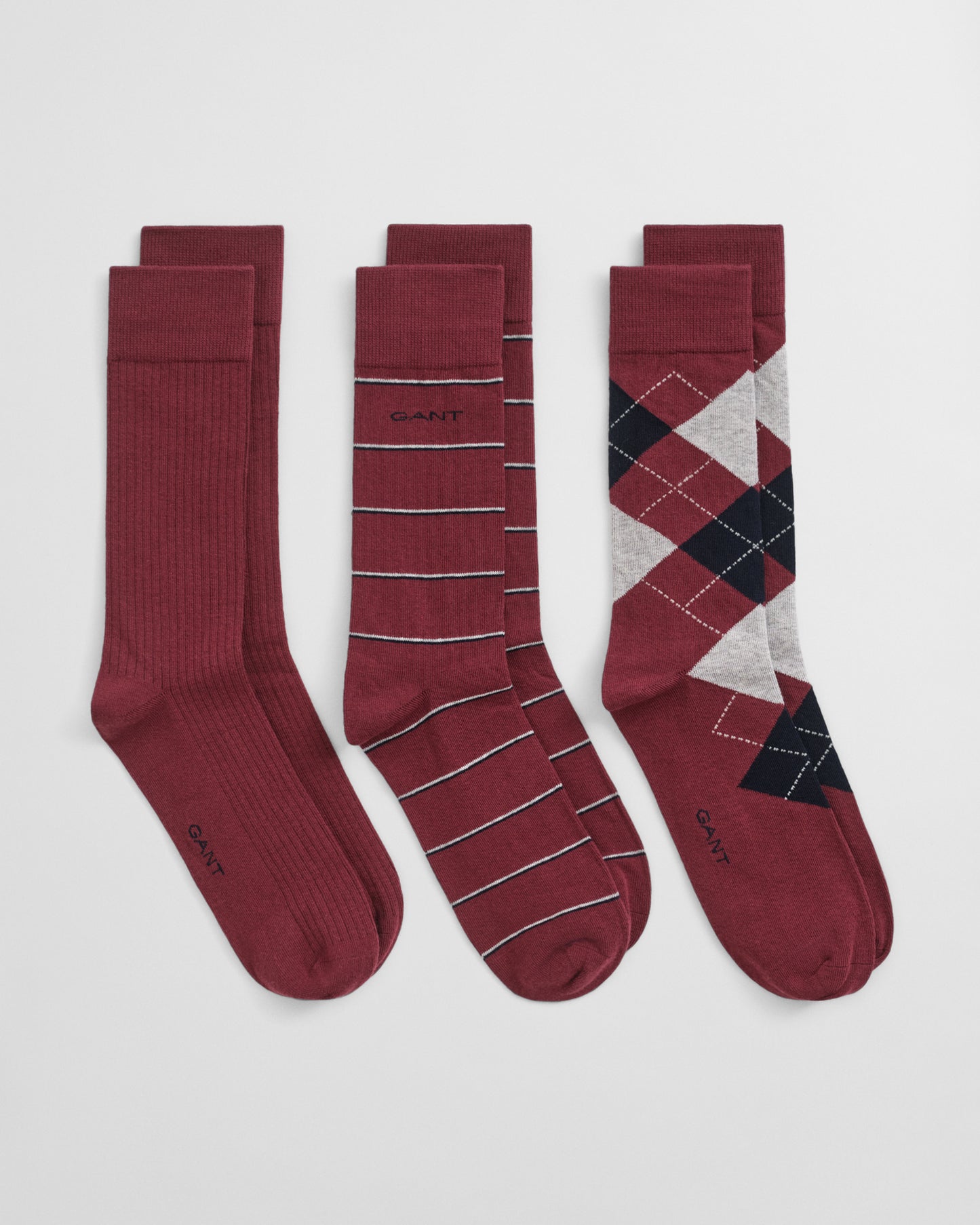 3-Pack Argyle & Striped Socks