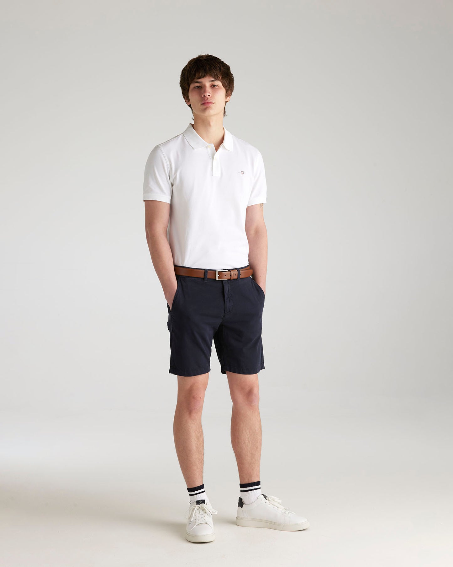 EVENING BLUE, Regular Fit Dobby Chino Shorts BY GANT AU.