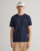 EVENING BLUE, REG SHIELD SS T-SHIRT, FRONT-VIEW BY GANT AU.