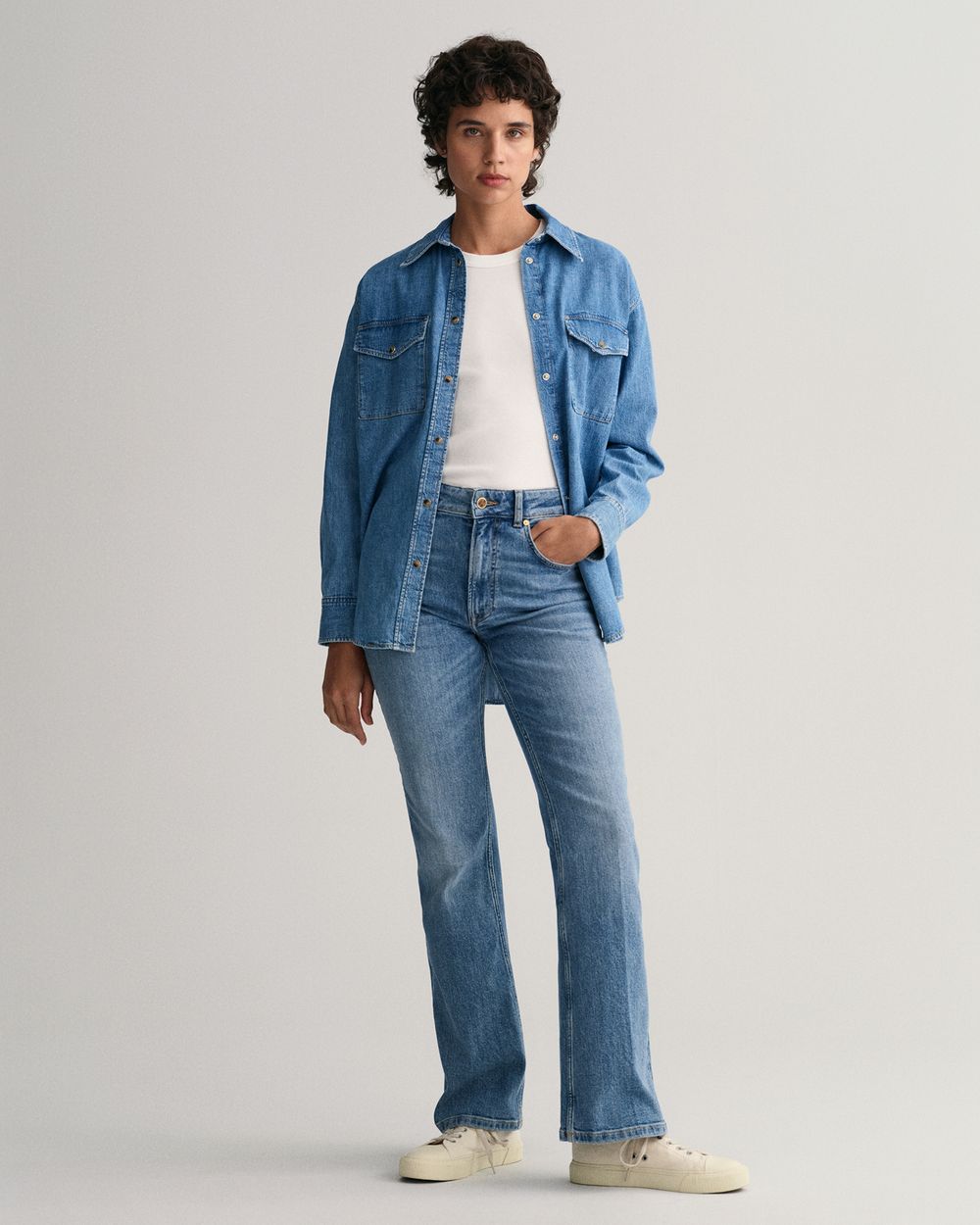 WHITE, HIGH NECK RIB TANK TOP BY GANT AU.