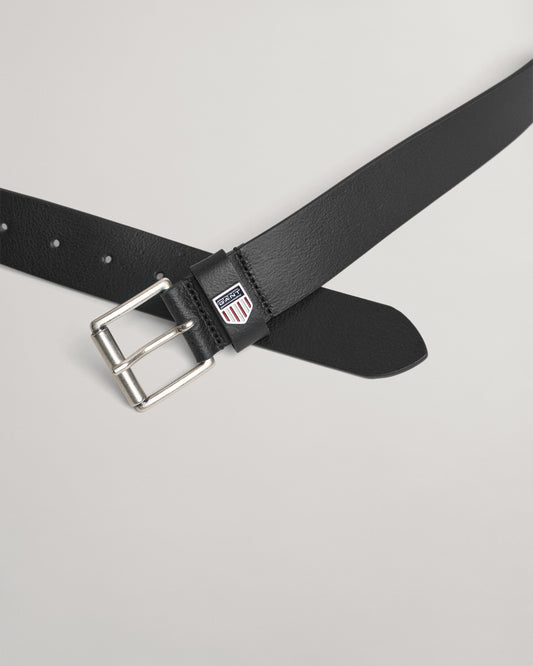 Retro Shield Leather Belt