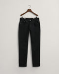 BLACK, SLIM DESERT JEANS, FLAT-LAY BY GANT AU.