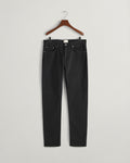 BLACK, SLIM SOFT TWILL JEANS, FLAT-LAY BY GANT AU.