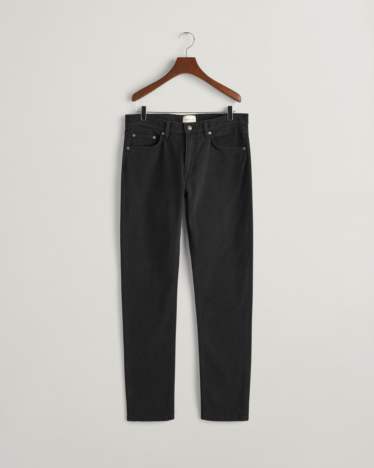 BLACK, SLIM SOFT TWILL JEANS, FLAT-LAY BY GANT AU.