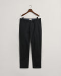 BLACK, REGULAR TWILL CHINOS, FLAT-LAY BY GANT AU.