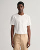 WHITE, REG SHIELD SS T-SHIRT, FRONT-VIEW BY GANT AU.