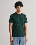 TARTAN GREEN, REG SHIELD SS T-SHIRT, FRONT-VIEW BY GANT AU.