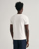 WHITE, SLIM SHIELD SS T-SHIRT, BACK-VIEW BY GANT AU.