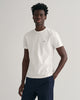 WHITE, SLIM SHIELD SS T-SHIRT, FRONT-VIEW BY GANT AU.