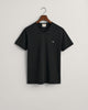 BLACK, SLIM SHIELD V-NECK T-SHIRT, FLAT-LAY BY GANT AU.