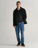 BLACK, SLIM SHIELD V-NECK T-SHIRT BY GANT AU.