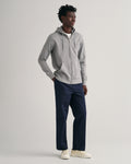 GREY MELANGE, REG SHIELD FULL ZIP HOODIE BY GANT AU.