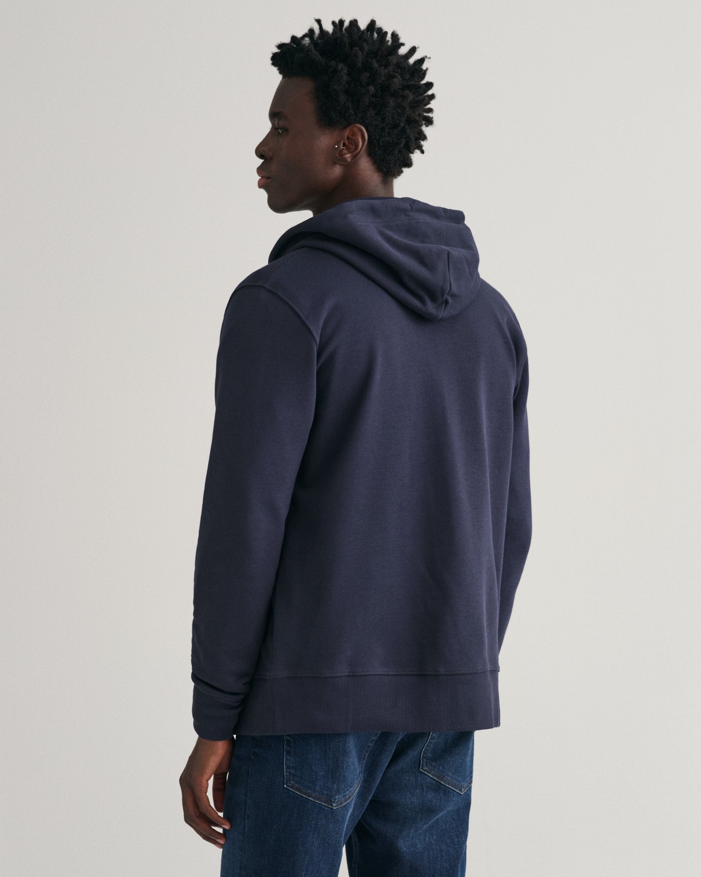 EVENING BLUE, REG SHIELD FULL ZIP HOODIE, BACK-VIEW BY GANT AU.