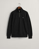 BLACK, REG SHIELD HALF ZIP SWEAT, FLAT-LAY BY GANT AU.