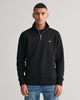 BLACK, REG SHIELD HALF ZIP SWEAT, FRONT-VIEW BY GANT AU.