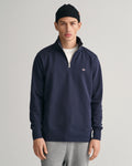 EVENING BLUE, REG SHIELD HALF ZIP SWEAT, FRONT-VIEW BY GANT AU.