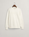 EGGSHELL, REG TONAL SHIELD C-NECK SWEAT, FLAT-LAY BY GANT AU.