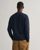 EVENING BLUE, REG TONAL SHIELD C-NECK SWEAT, BACK-VIEW BY GANT AU.