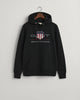 BLACK, REG ARCHIVE SHIELD HOODIE, FLAT-LAY BY GANT AU.