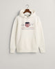 EGGSHELL, REG ARCHIVE SHIELD HOODIE, FLAT-LAY BY GANT AU.