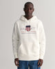 EGGSHELL, REG ARCHIVE SHIELD HOODIE, FRONT-VIEW BY GANT AU.