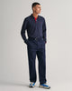 EVENING BLUE, REG CONTRAST PIQUE LS POLO BY GANT AU.
