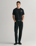 BLACK, REG ARCHIVE SHIELD EMB SS T-SHIRT BY GANT AU.