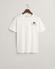 WHITE, REG ARCHIVE SHIELD EMB SS T-SHIRT, FLAT-LAY BY GANT AU.