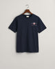 EVENING BLUE, REG ARCHIVE SHIELD EMB SS T-SHIRT, FLAT-LAY BY GANT AU.