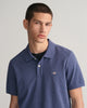 DK JEANSBLUE MELANGE, REG SHIELD SS PIQUE POLO, CLOSE-UP BY GANT AU.