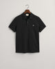 BLACK, SLIM SHIELD SS PIQUE POLO, FLAT-LAY BY GANT AU.