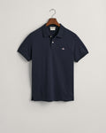 EVENING BLUE, SLIM SHIELD SS PIQUE POLO, FLAT-LAY BY GANT AU.