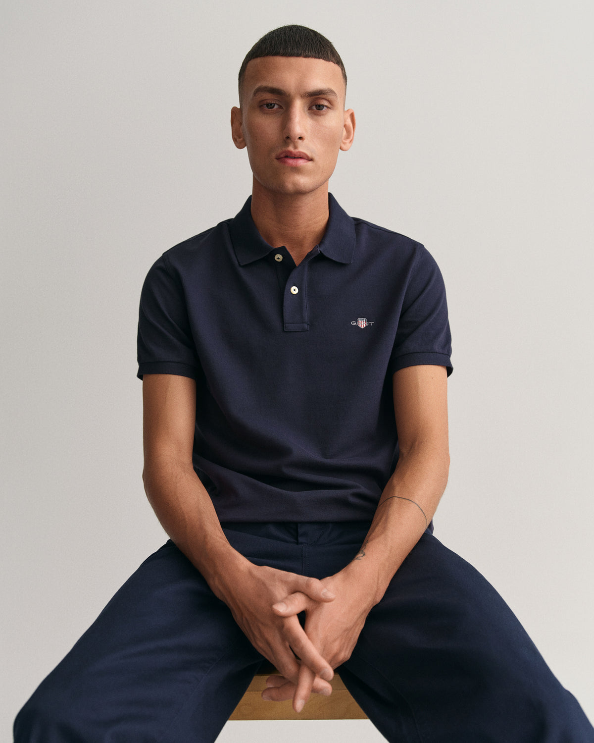 Slim Fit Shield Piqué Polo Shirt