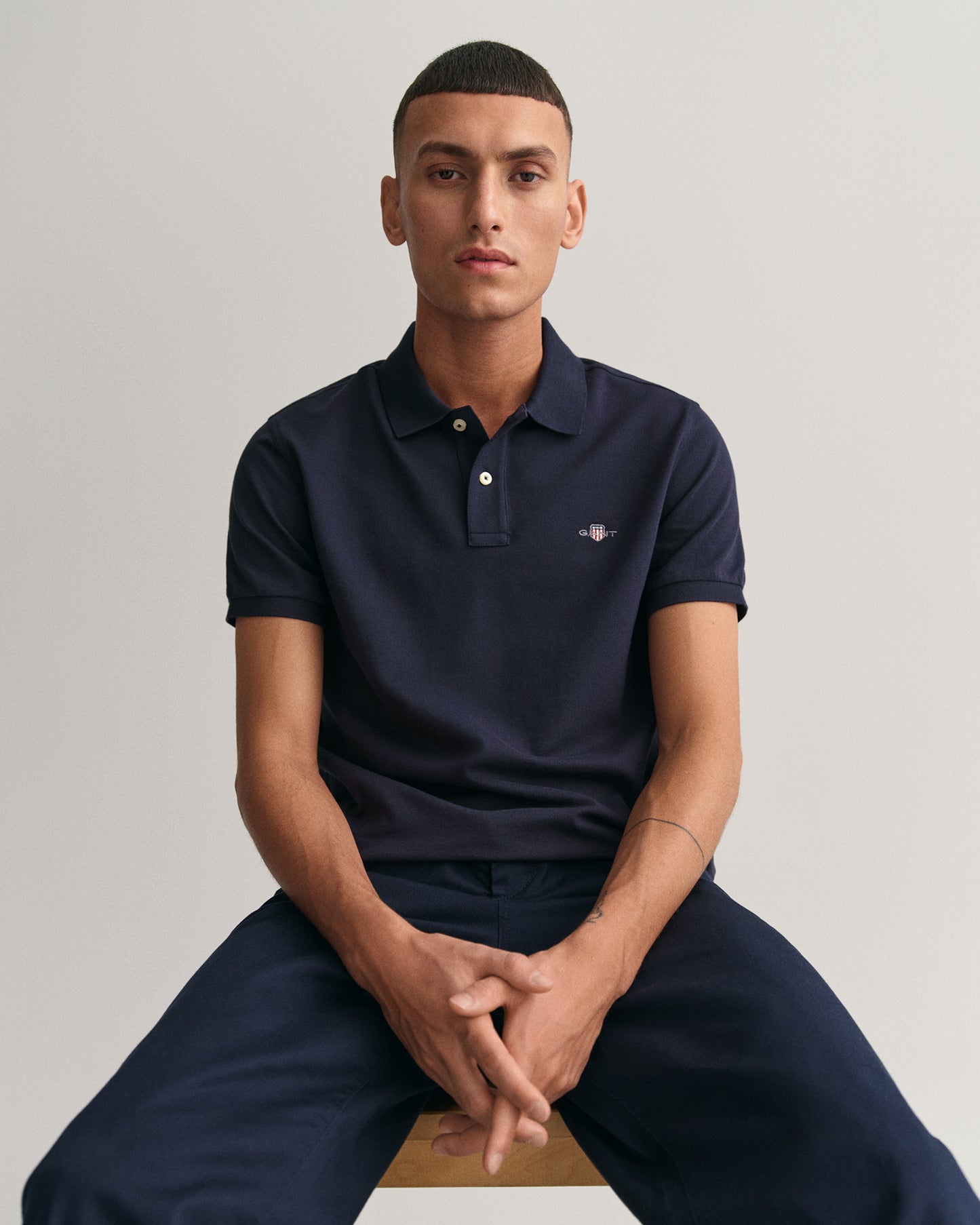 Slim Fit Shield Piqué Polo Shirt