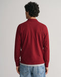 PLUMPED RED, REG SHIELD LS PIQUE POLO, BACK-VIEW BY GANT AU.